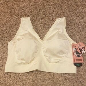Shapermint Everyday Throw-on Wireless Bralette Large Beige NWT